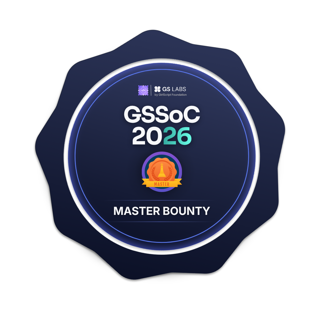GSSoC 2026 Master Bounty badge